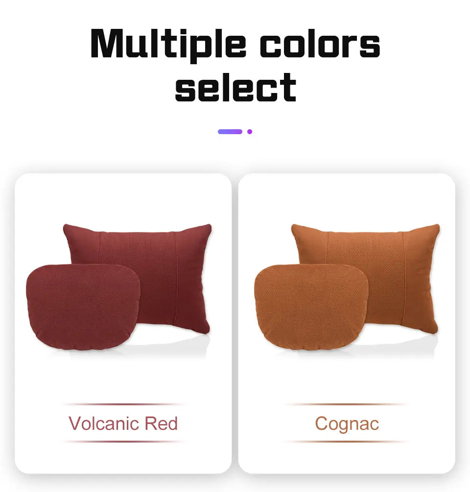 Suede Car Neck Pillow Headrest/Lumbar Support For BAIC JISHI polestone 01 Rox 01 Breathable Cotton Waist Cushion Accessories
