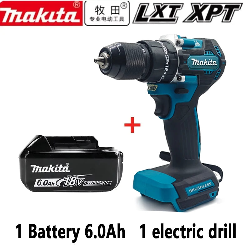 Makita DDF487 10mm koolborstelloze 18V lithium oplaadbare klopboor huishoudelijke handboor krachtige elektrische schroevendraaier DDF487