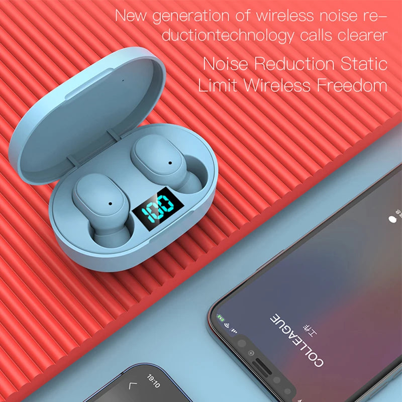 TWS E6S Bluetooth-oortelefoons Draadloze bluetooth-headset Ruisonderdrukkende headsets met microfoon Hoofdtelefoons voor iPhone Xiaomi Redmi A6S