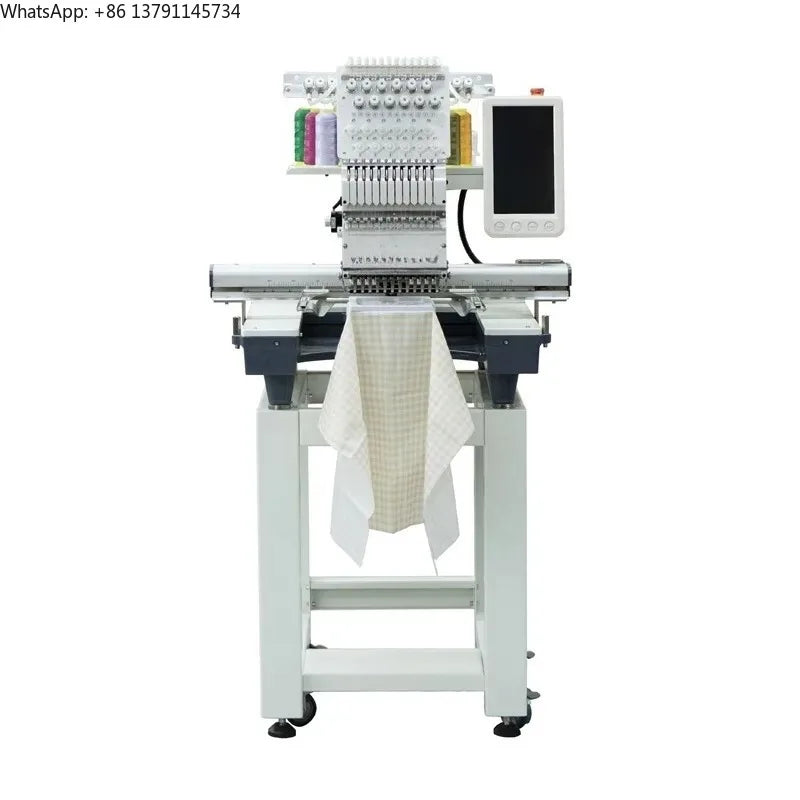 [Più venduto] Macchina da ricamo industriale a testa singola 12 fili di alta qualità, ricamatrice automatica computerizzata per cappelli e digitale