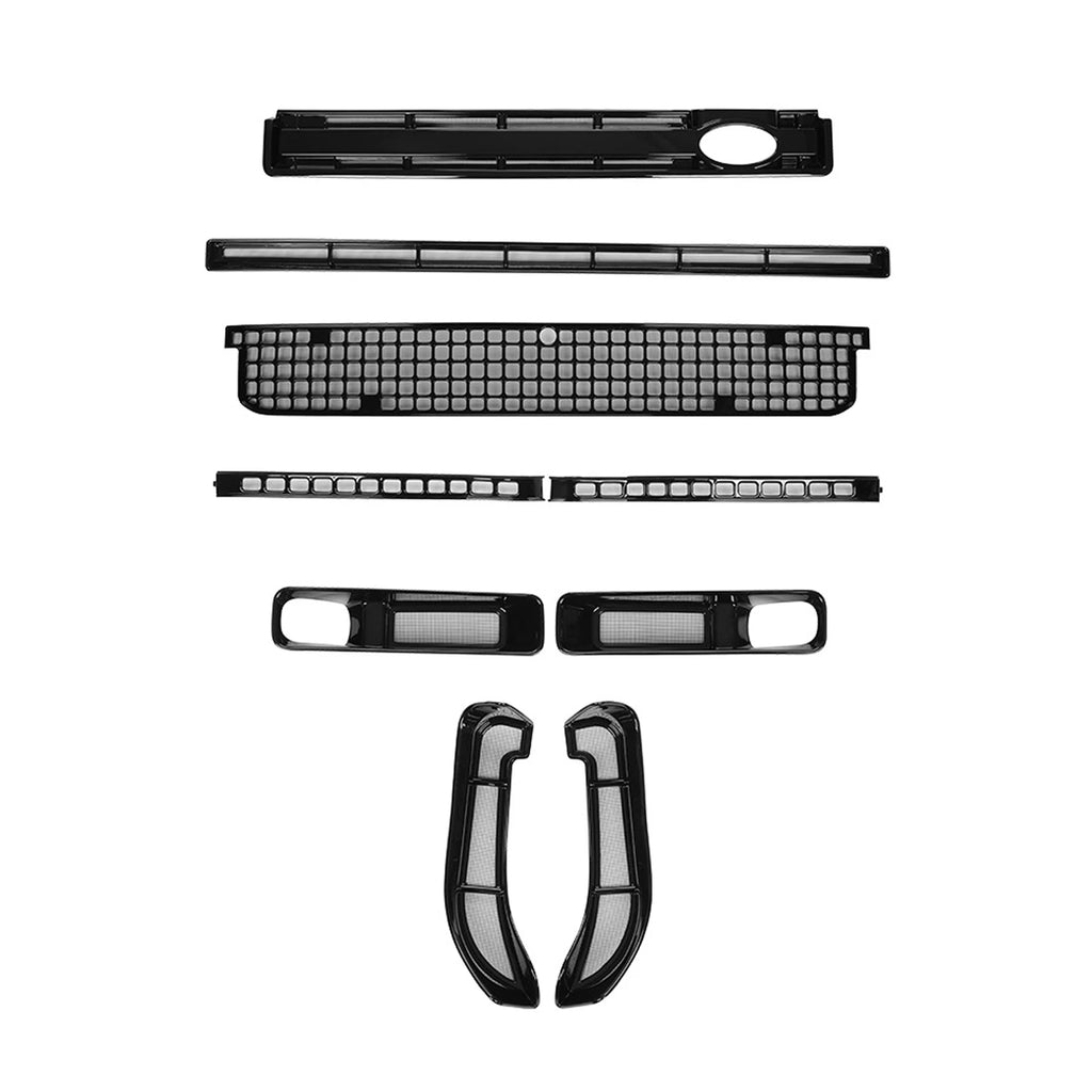 9-piece For Land Rover Defender 90 110 130 Water Tank Cover Racing Grid Protective Net Condenser lossless installation Accessory
