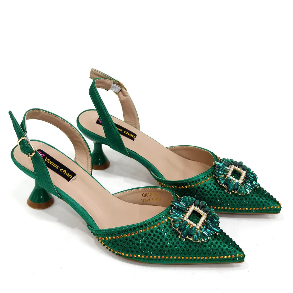 Sandali da donna nigeriani di alta qualità, stile italiano, sandali da donna africani, scarpe di lusso firmate, scarpe da donna 2025