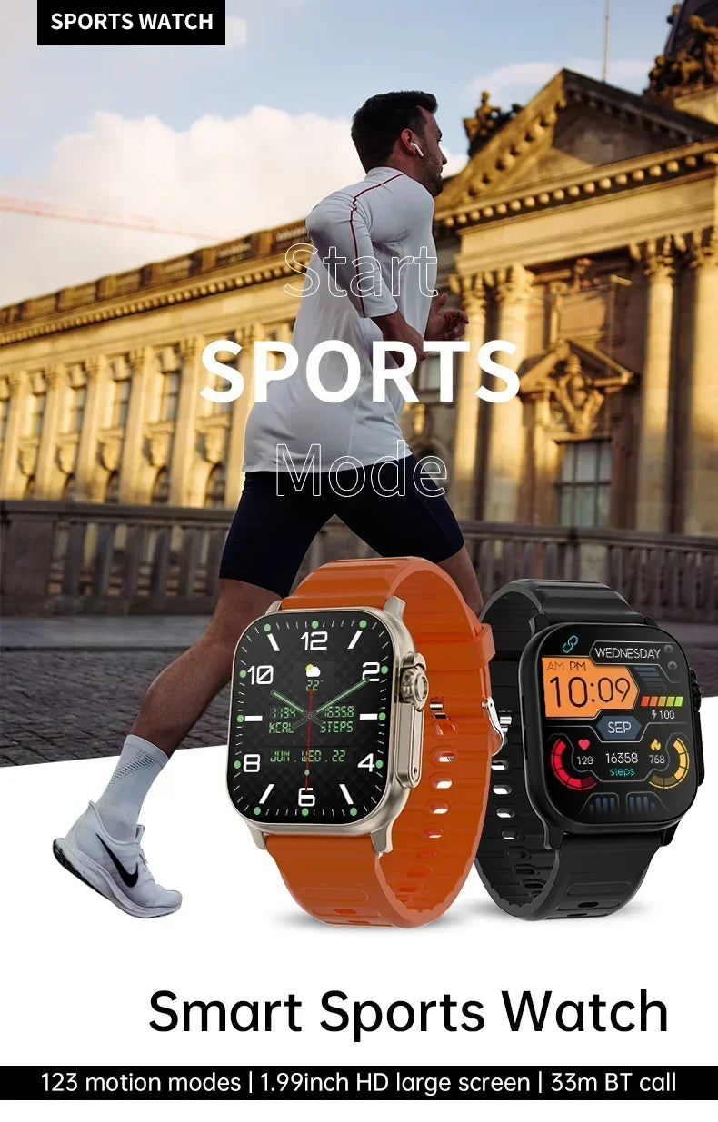 Smartwatch Watch 8 Ultra Watch Ultra Gen 2 IWO NFC Chiamata Bluetooth Frequenza Cardiaca Impermeabile 2,2 Pollici Orologio Fitness Wireless Nuovo 2026
