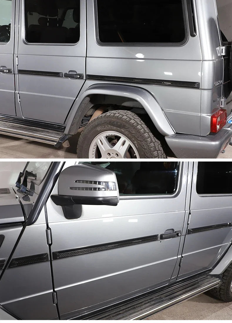 For Mercedes Benz G Class W463 G63 Side Molding Trim for G350 G400 G500 G55 G63 G65 Black Side Molding Trim Kit with B Logo