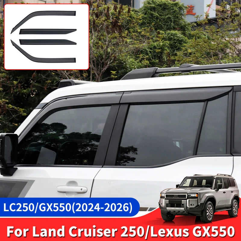 Window Deflectors for Toyota Land Cruiser 250 Prado LC250 2024 2025 1958 Rain Guards Upgrade Decoration Accessories Lexus GX550