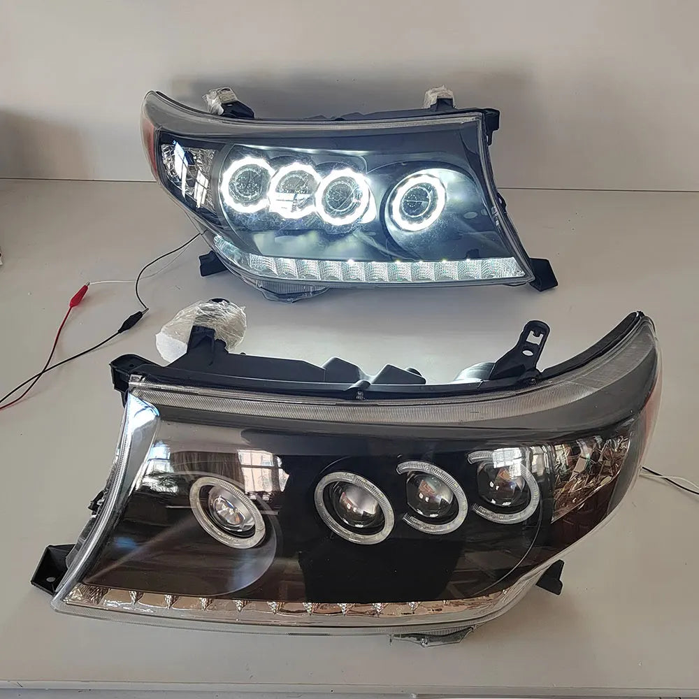 1PCS LED 4LENS Modify Headlights for Toyota Land Cruiser LC200 2008  81185-60F30 81145-60F20 Daytime Running Light
