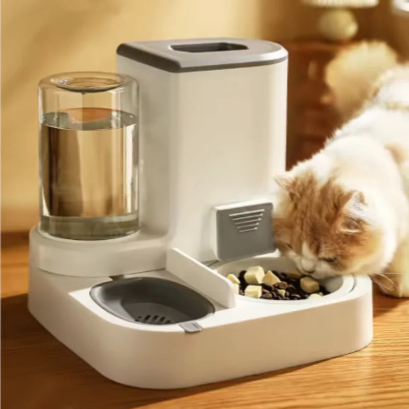 Kat voerbak waterdispenser hondenbak kattenbak soepele voer- en watervoorziening twee-in-één waterdispenser kattenbak benodigdheden voor huisdieren