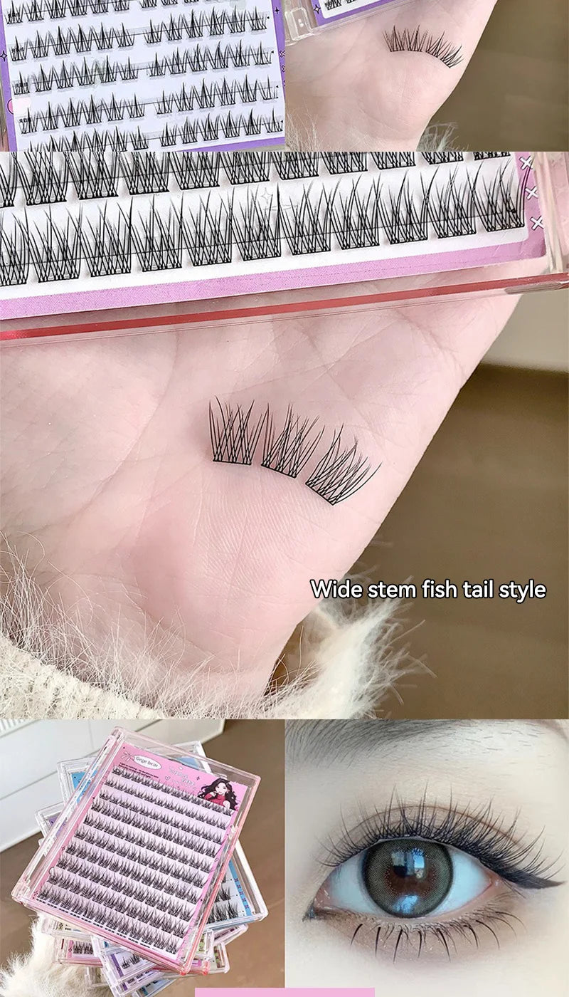 Gege Bear Lijmloze Valse Wimpers - Eenvoudige 3-Staps Applicatie, Natuurlijke Look, Perfect voor Beginners met Zonnebloem Desig