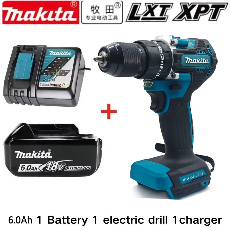 Makita DDF487 10mm koolborstelloze 18V lithium oplaadbare klopboor huishoudelijke handboor krachtige elektrische schroevendraaier DDF487