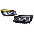 Car Daytime Running Lights Dynamic Turn Signals 6000K LED Headlights for 2009-2015  7 Series F01 F02 Upgraded Headlight