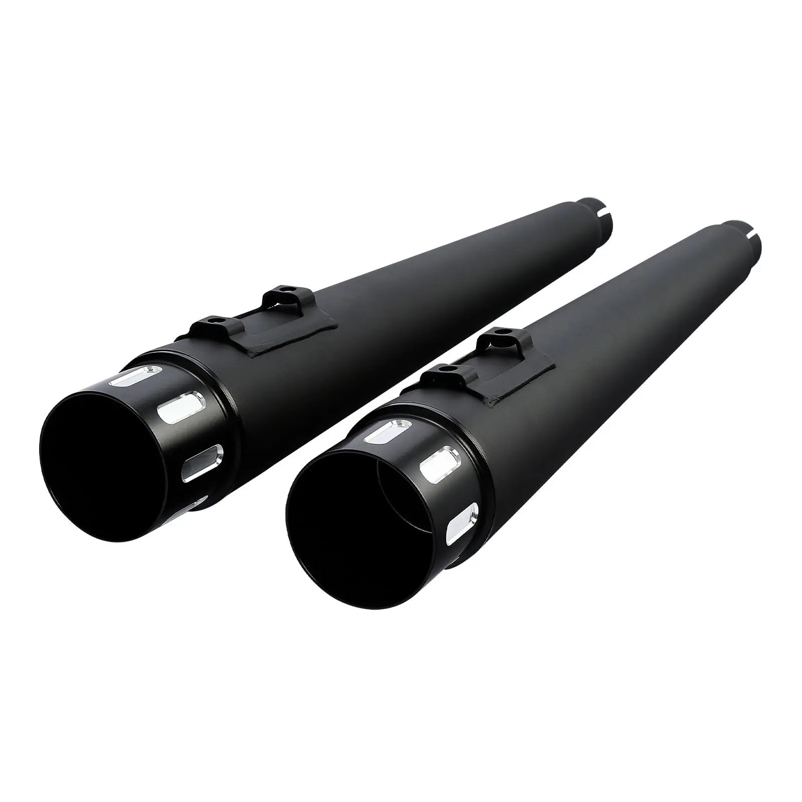 Motorcycle 4" Slip On Mufflers Dual Exhaust Pipes For Harley Touring Road King Road Glide Electra Glide 1995-2016 Black/Chrome