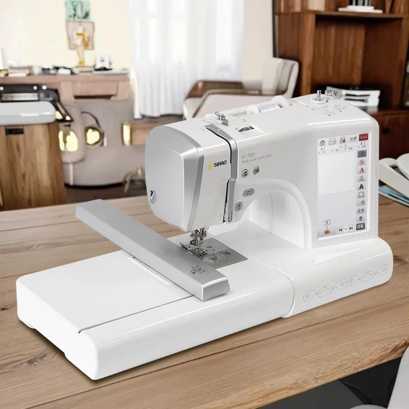 Macchina da ricamo SIHAO domestica commerciale automatica computerizzata LOGO Lettere MRSV700 Cucito elettrico con touch screen