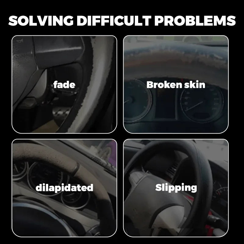 Imitation Leather Repair Paste for Steering Wheels and Car Seats - Restore Faded Imitation Leather, Repair Tears and Scratches.