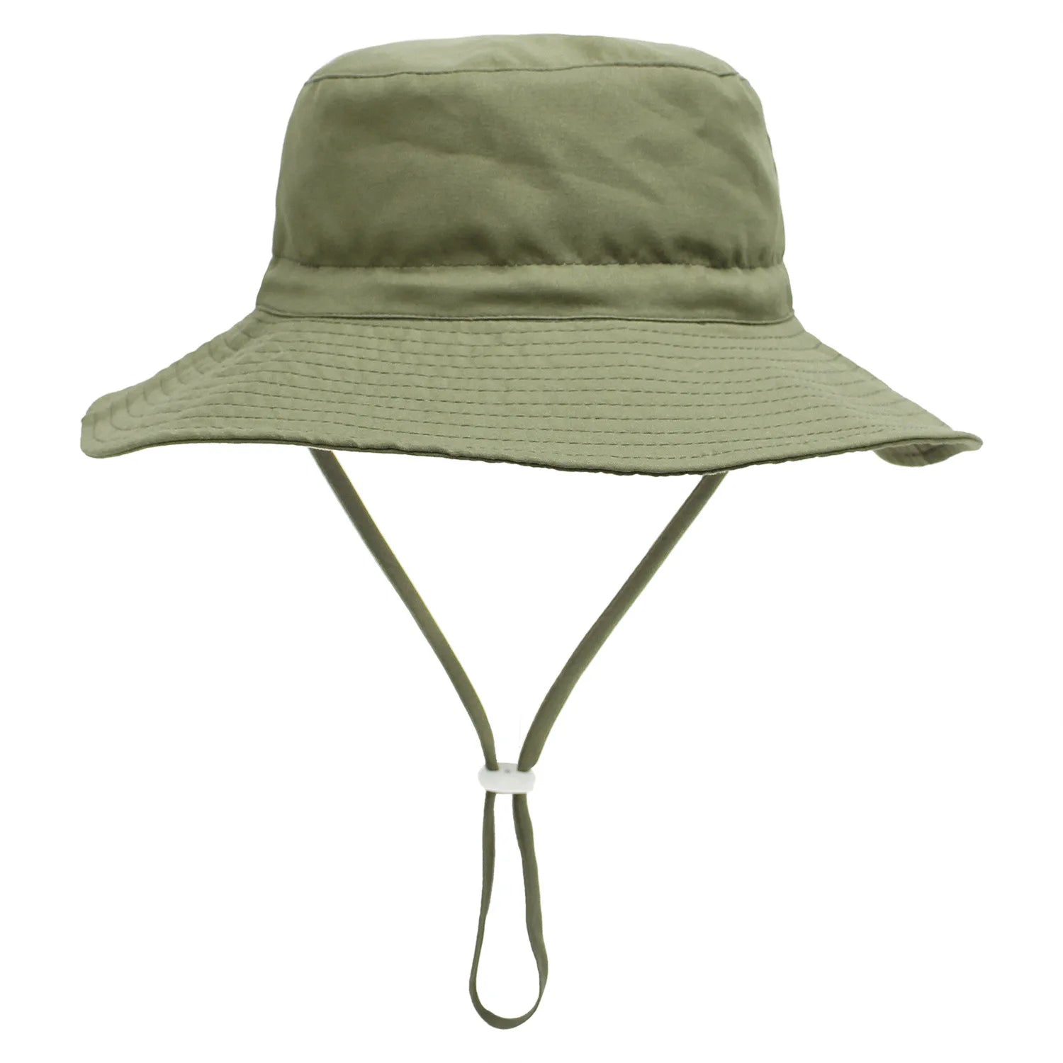 New 2025 children's hats, sun hats, breathable basin hats for boys and girls, beach hats, fishing pure color, simple design