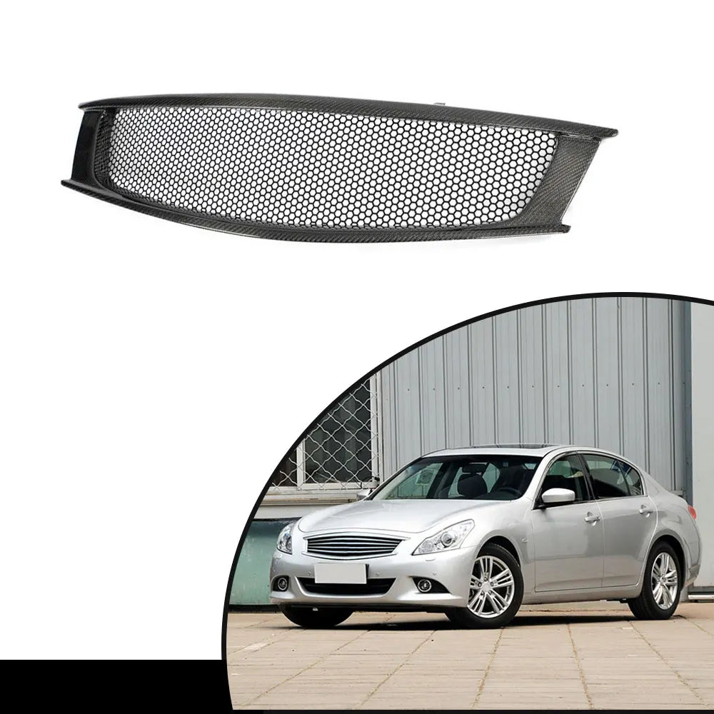 Product Customization Luxury Comfort Carbon Fiber Front Grill Cover forInfiniti G37 Coupe 2013 Fitting Rear Bumper Carbon Black