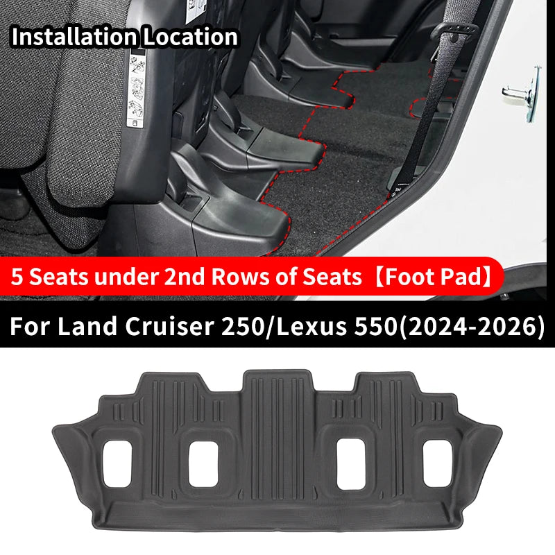 For 2024-2026 Toyota Land Cruiser Lc250, Lexus Gx550 Special Car Foot Mat Tail Box Mat Internal Upgraded Accessories