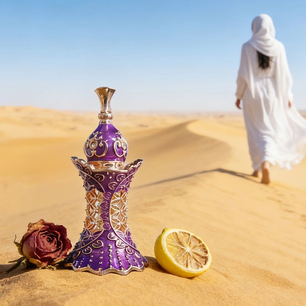 Olio profumato 5ml Dubai Purple, Rosa Limone Floreale Fruttato, Senza Alcool a Lunga Durata Portatile per Appuntamenti Viaggi Uso Quotidiano