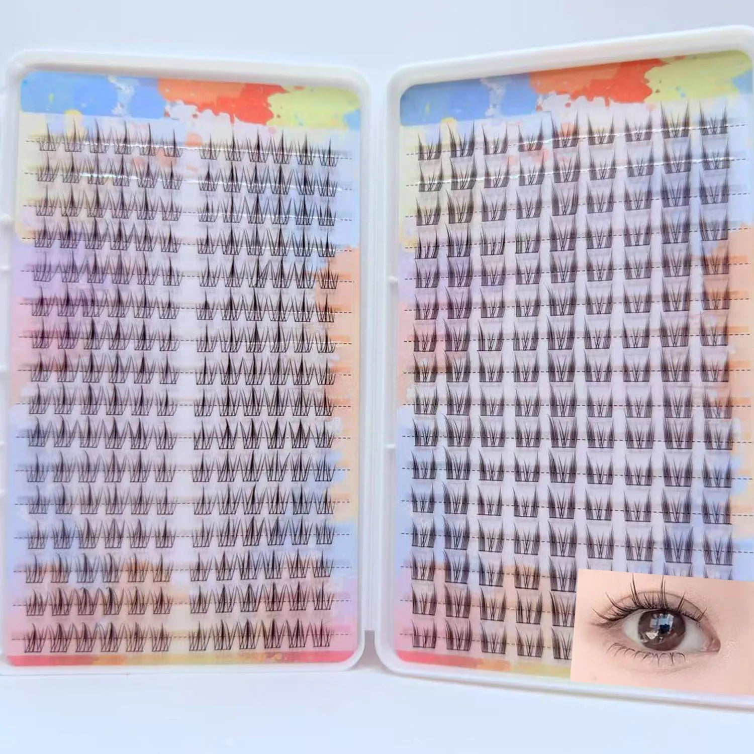 Hot Sales 32 Rows False Eyelash Book  Natural Soft  Daily Makeup Lash Clusters For Beauty