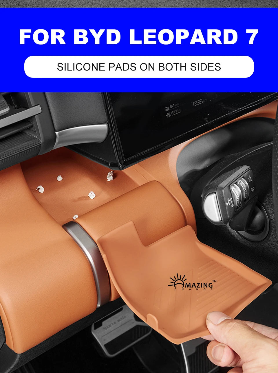 For Byd Leopard 7 2025 2026 Steering Wheel Front Storage Box Multifunctional Silicone Waterproof Protective Case