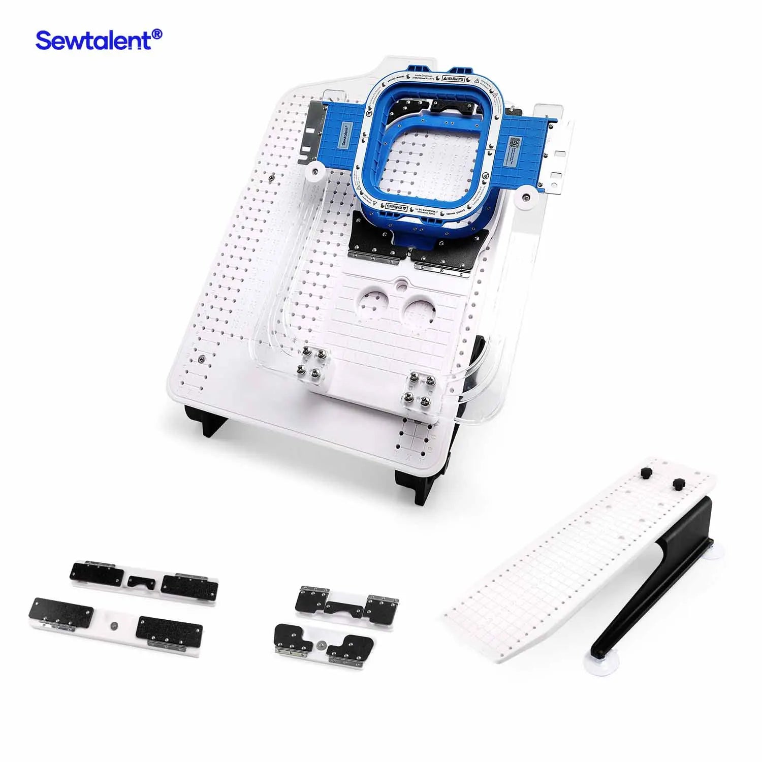 Janome MB4/4S/4SE MB7/7E & Elna 940/970 embroidery machine with Sewtalent Mighty Hoop Hooping station kit hooping board