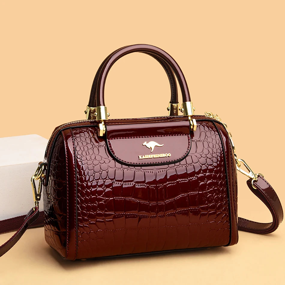 Borsa da donna in pelle di coccodrillo, nuova moda 2024, borse a tracolla da donna di lusso firmate, borsa da ragazza retrò alla moda, portafoglio Bolsas