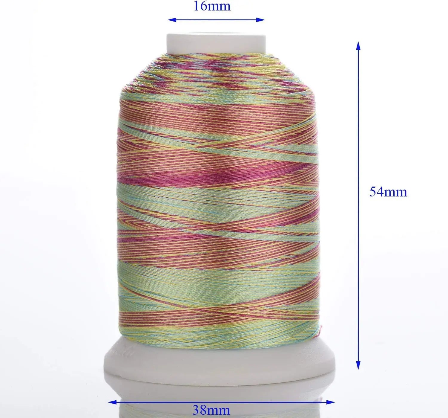 Simthread - Filo da ricamo in poliestere a 6 colori, variegato, 1100 iarde (1000 m), per macchine da ricamo e da cucire