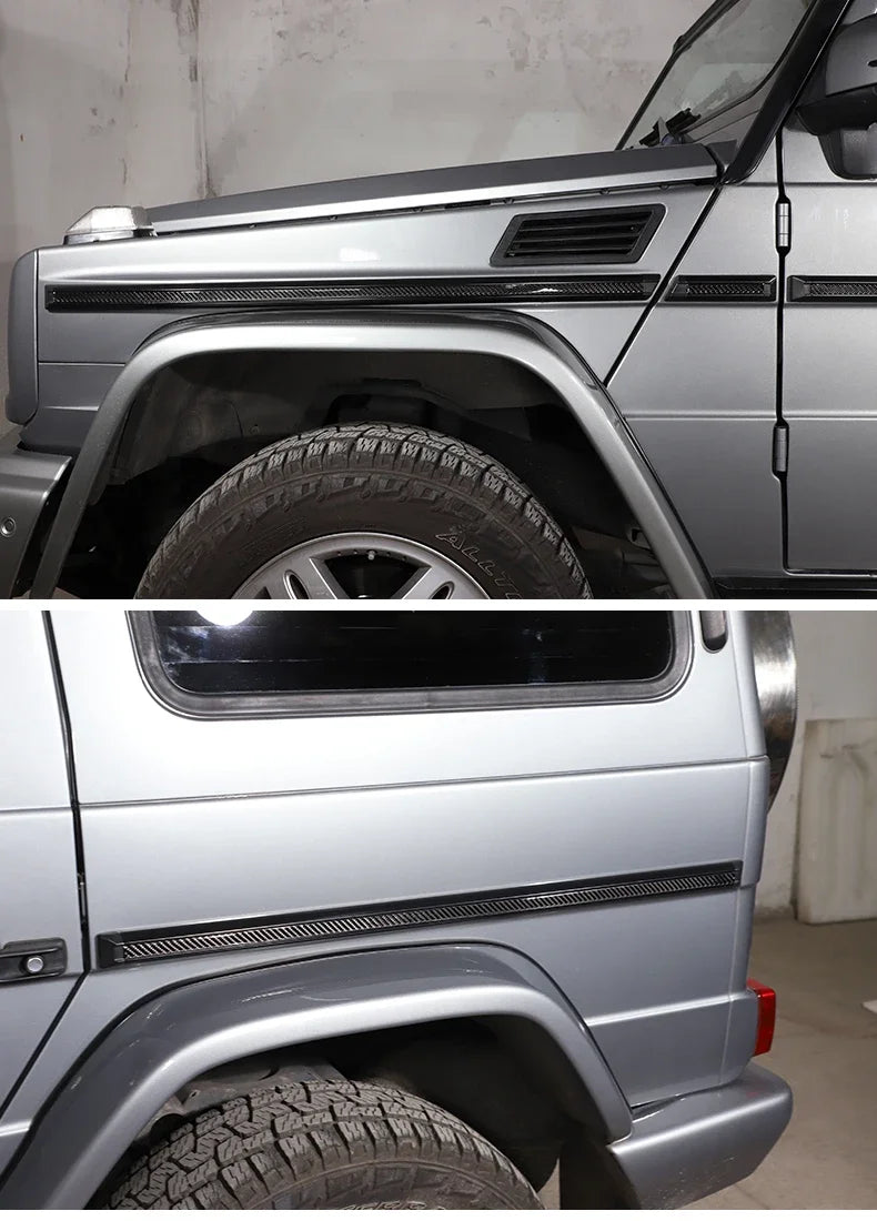 For Mercedes Benz G Class W463 G63 Side Molding Trim for G350 G400 G500 G55 G63 G65 Black Side Molding Trim Kit with B Logo