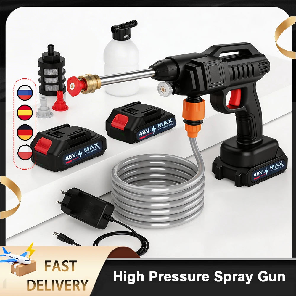Idropulitrice a batteria da 50 BAR, pistola a spruzzo ad alta pressione da 1500W, utensile elettrico per batteria Makita 21V