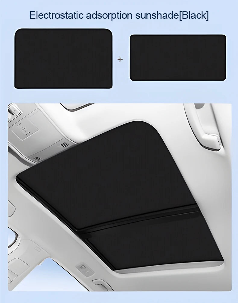 For Porsche Taycan Type 9J1 2019-2024 2022 Car Electrostatic Suede Silicone Sunshade Glass Sun Shade Protection Sunroof Cover