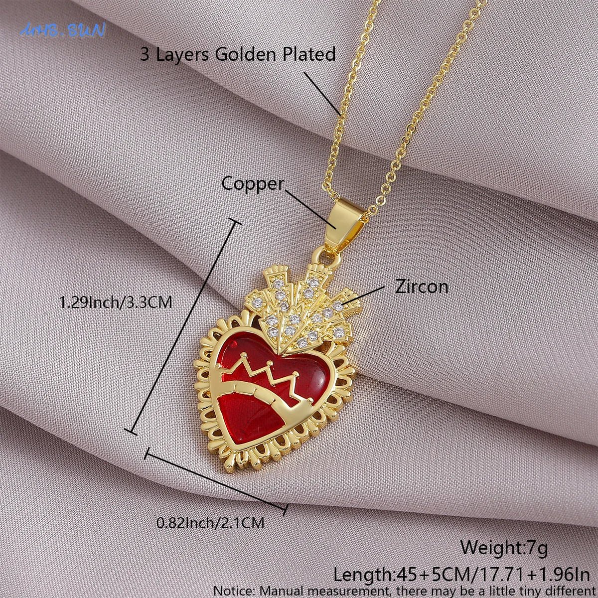 SUNSLL Heilig Rood Hart Kruis Zirkonia Hangers Kettingen Luxe Vrouwen Verguld Romantische Liefde Jubileum Sieraden Geschenken