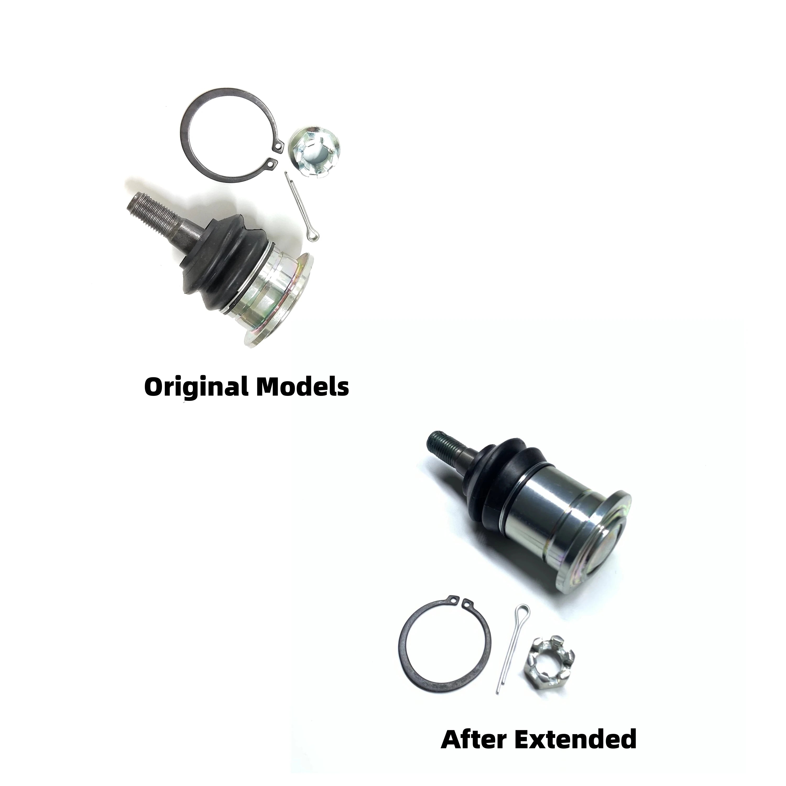 1 Pair Greasable Extended Front Upper Ball Joints For Hilux Vigo Innova Fortuner TGN40 GGN25 KUN26 REVO GGN122 Tacoma 2005-2017