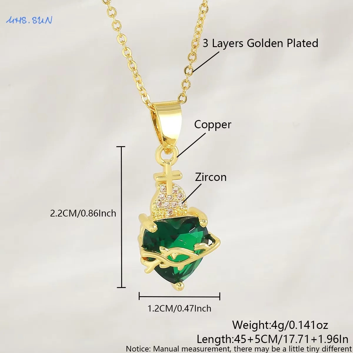 SUNSLL Heilig Rood Hart Kruis Zirkonia Hangers Kettingen Luxe Vrouwen Verguld Romantische Liefde Jubileum Sieraden Geschenken