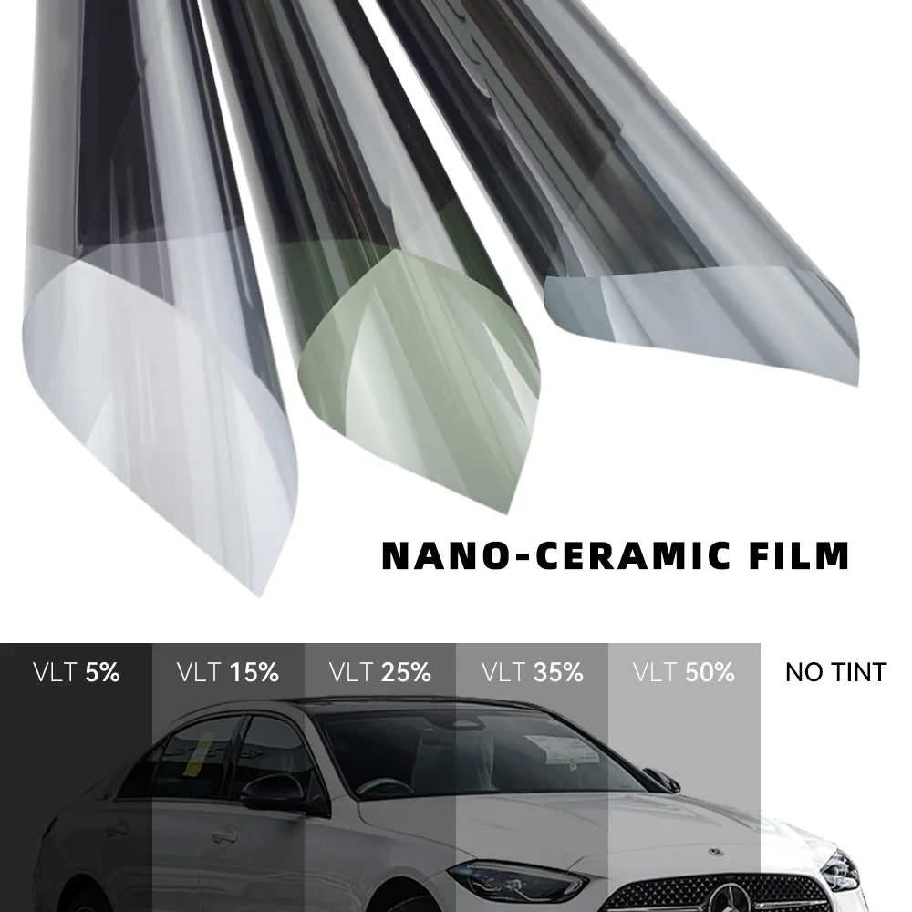 50cmX300cm IR100% Nano Ceramic Film Super Quality High Heat Resistant Car Glass Solar Tint Window Films Protective