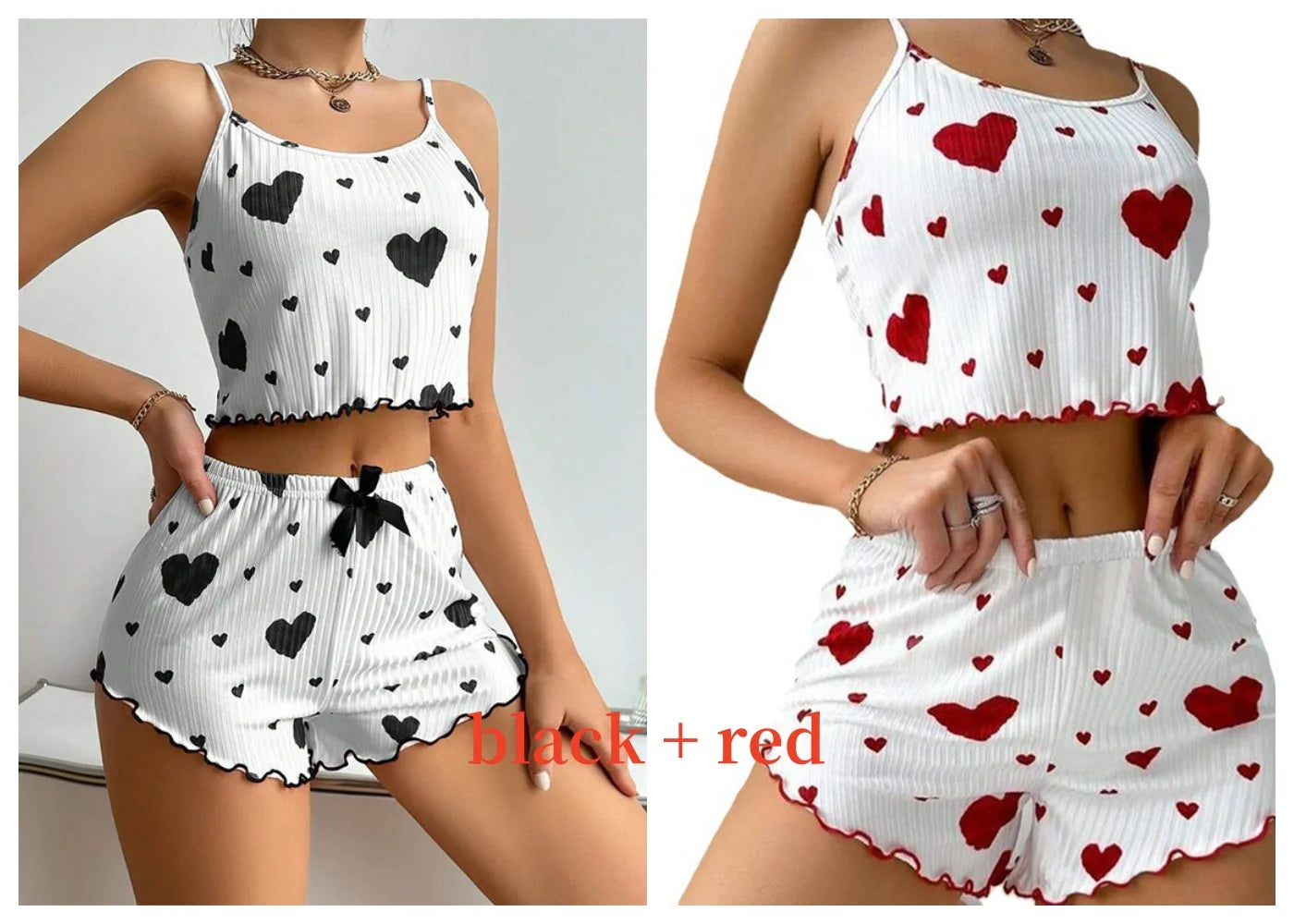 Dames Pyjamaset Nachtkleding 2-delig Korte Tanktops En Shorts S M L Wit Ventilerend Zacht Casual Liefdesprint
