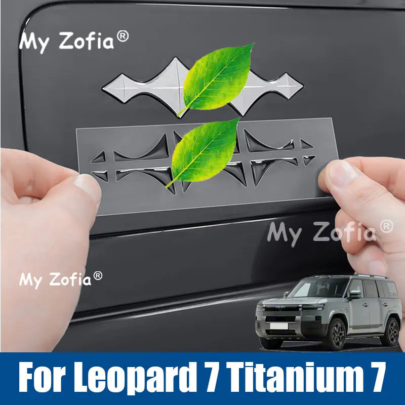 Car Emblem Sticker Grille Front And Rear Blackened Decoration Car Emblem Accessories For BYD Ti7 Leopard Titanium 7 2025 2026
