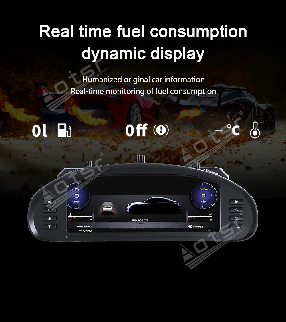 12.3 Inch Car LCD Digital Cluster For Toyota Hilux 2016-2024 Dashboard Virtual Cockpit Instrument Auto Speed Meter Ai Screen
