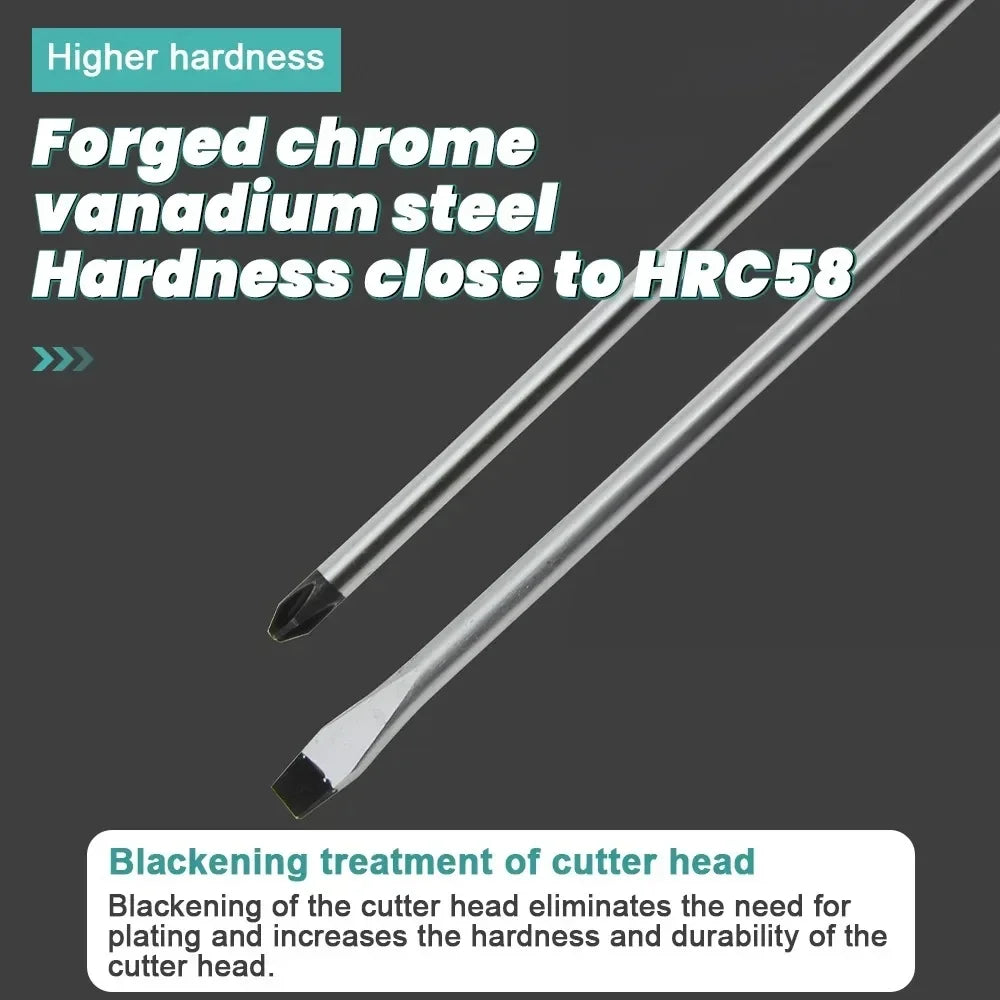 4-Delige Multifunctionele Handgreepschroevendraaierset Met Magnetische Geïsoleerde Beveiligingsreparatie Handgereedschap Kruiskop/Platte Schroevendraaier