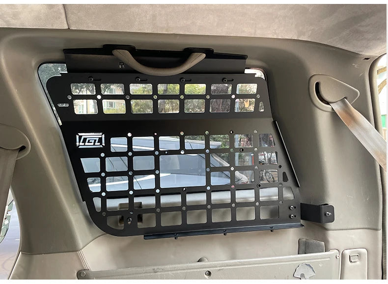 For Nissan Patrol Y61 1997-2016 5dr Accessories Storage Panel Rear Trunk Debris Rack Car-Styling MOLLE Storage Panel Organizer