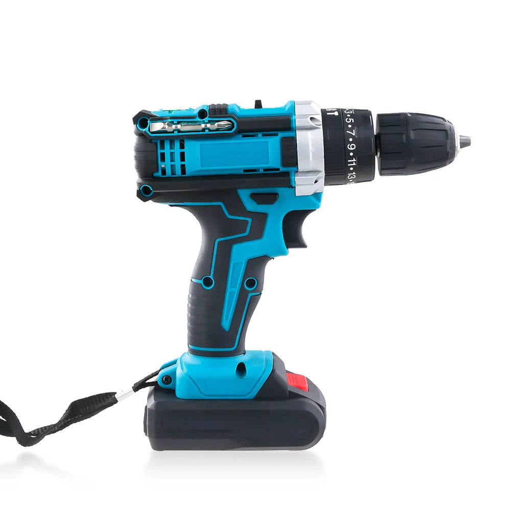 Trapano Avvitatore a Batteria 21V con Funzione a Percussione, Tassellatore Rotante, Trapano a Percussione a 2 Velocità, Set Avvitatore Elettrico con 2 Batterie