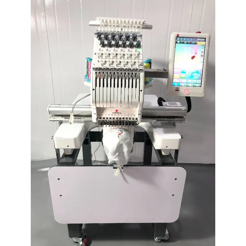 Computerized Embroidery Machine T-shirt Logo Cap Embroidery Industrial Grade Smart Motor High Speed for Home Business