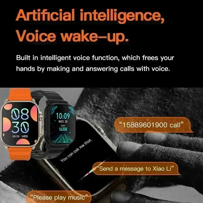 7 cinturini Nuovo Smartwatch S900 Ultra con schermo circolare Amoled, monitoraggio ECG, Reloj inteligente con custodia protettiva