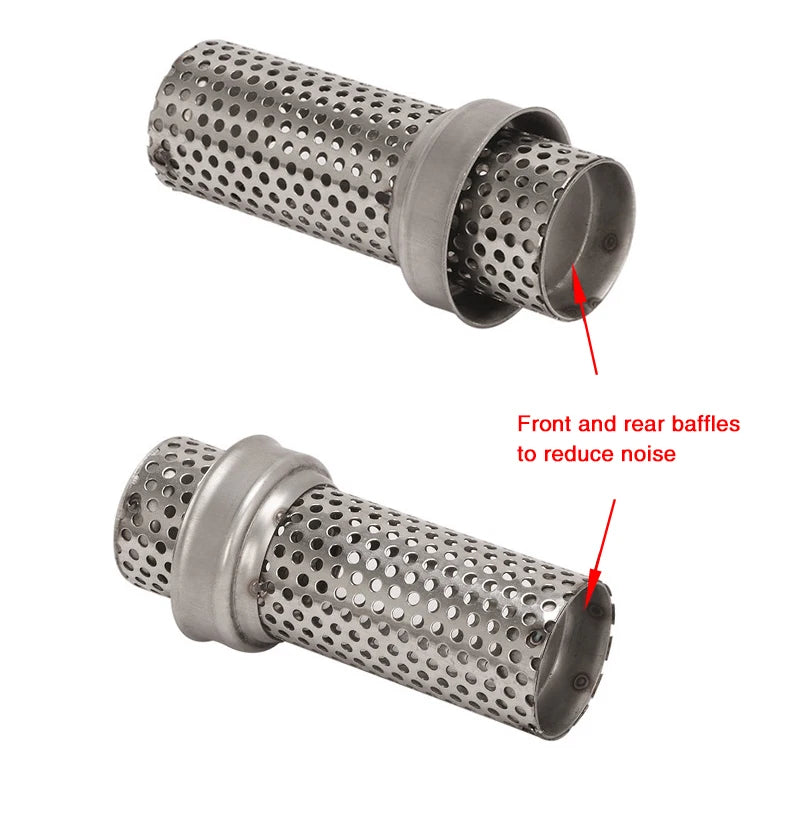 ZSDTRP 50.8mm 60mm Motorbike Universal Front Catalyst DB Killer for Motorcycle Exhaust Muffler