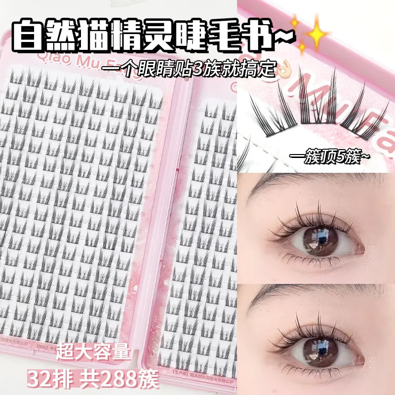 MIAOJIE Hoge Kwaliteit Beauty Wimperboek 32 Rijen Wimpers 384 Stuks Wimperclusters