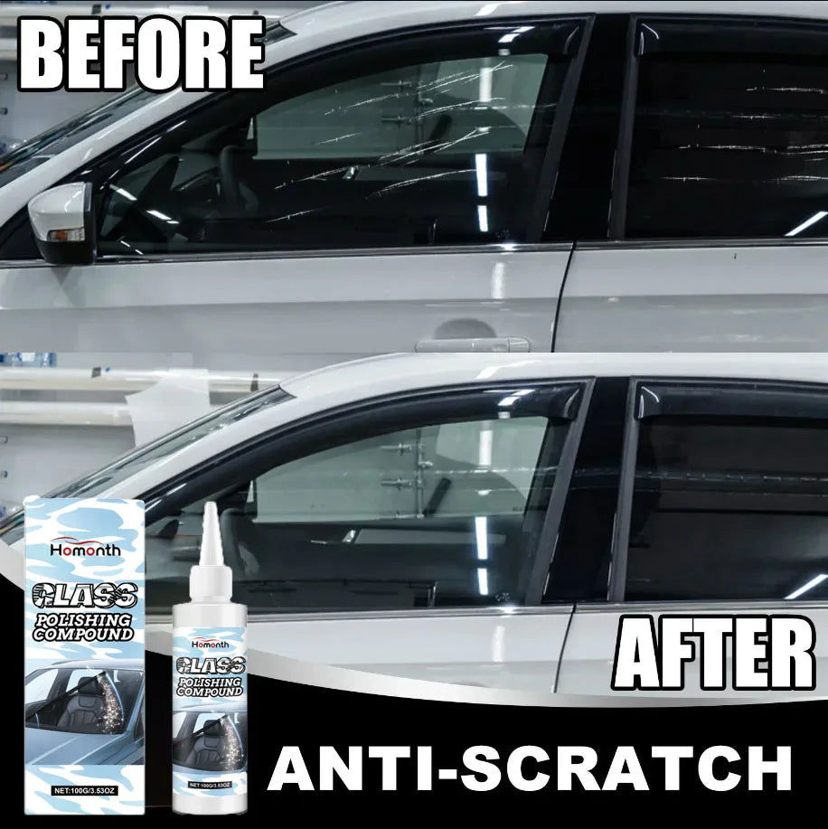 Homonth car glass polishing paste car glass film coating cleaning decontamination clear oil film cleaning paste