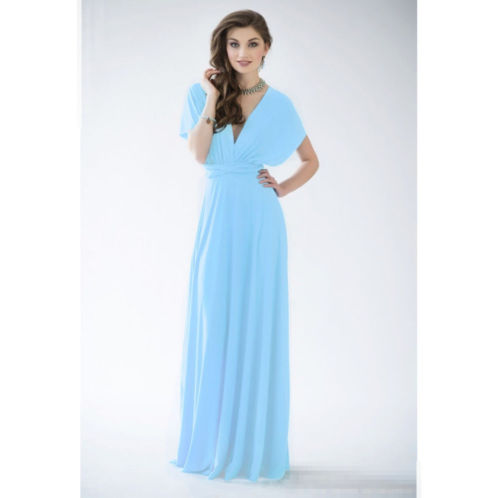 Sexy Vrouwen Multiway Wrap Convertible Boho Maxi Club Rode Bandage Lange Jurk Feest Bruidsmeisje Infinity Robe Longue Femme