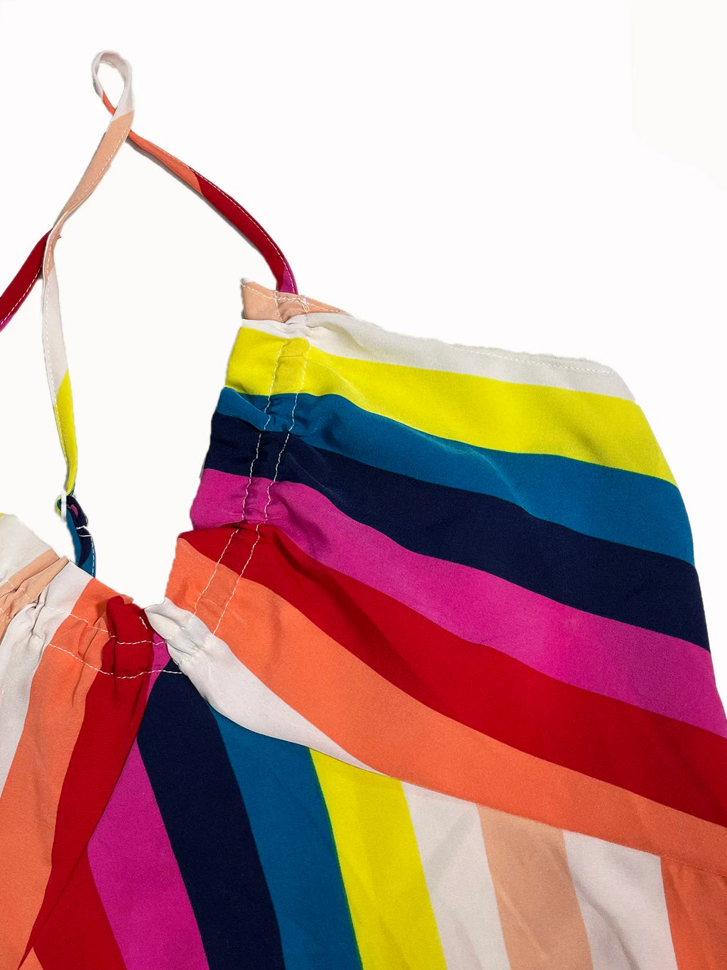Dames Zomer Jurk met Etnisch Patroon, Open Rug en Split - Dames Zomerkleding Boho Mode Ruches Lange Jurk voor Strand
