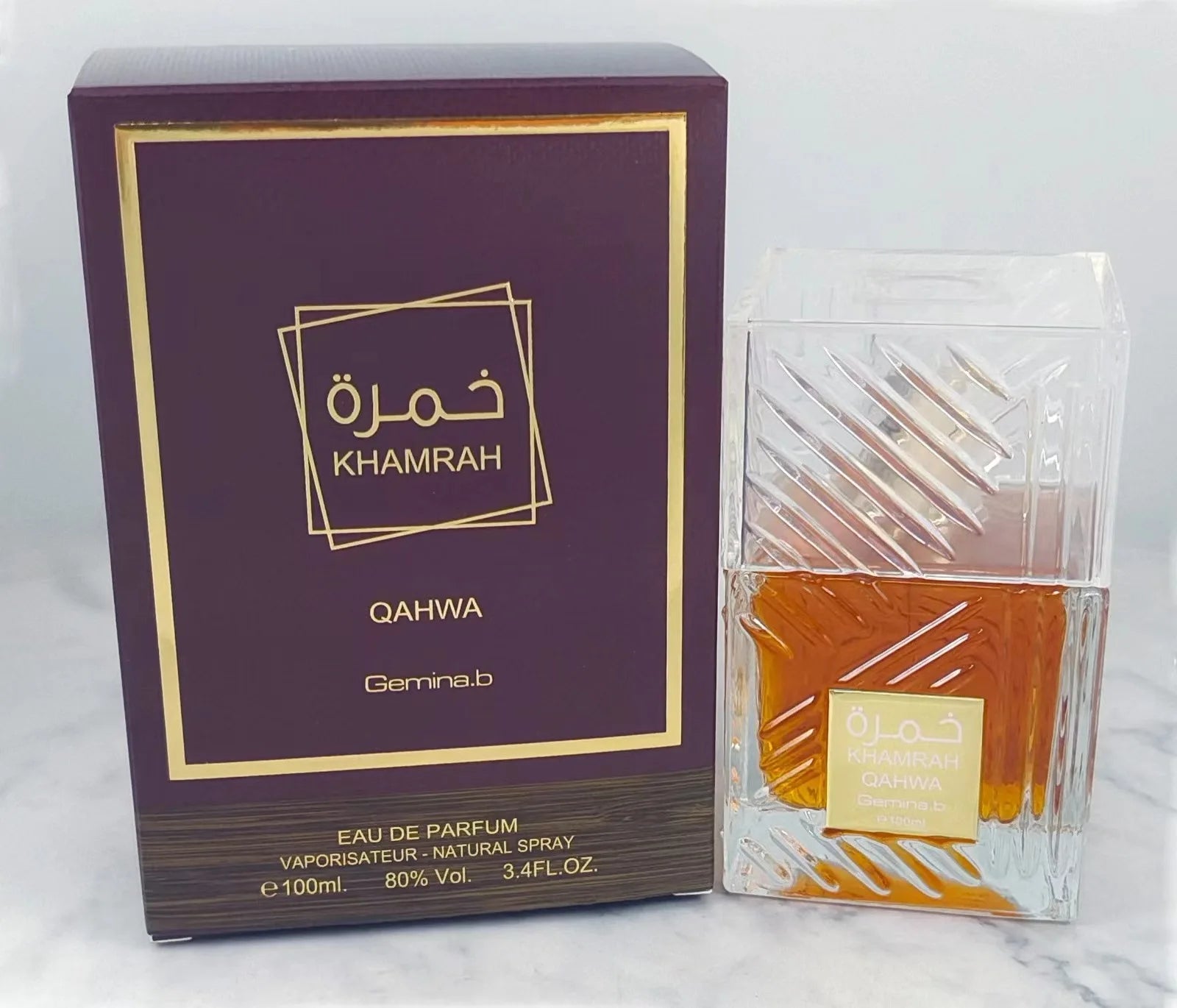 Khamrah Parfum Eau De Toilette Geschenkdoos 100ml Unisex Arabische Oud Geur Gourmand Geur Langdurig Parfum Voor Unisex