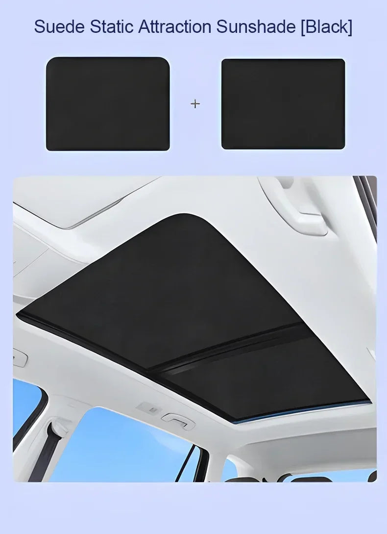 Sunroof Sunshade For Porsche Taycan 2025 Car Accessories 2019~2024 Auto Electrostatic Adsorption Roof Sun Shade Visor Cover Part