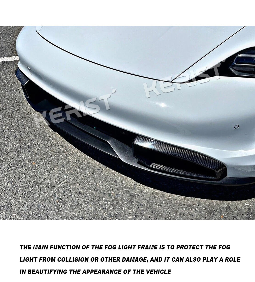 For Porsche Taycan RWD 4S Turbo S rear lip / trunk 2019-up Carbon fiber Body Kits Front Lip Rear Spoiler Side Skirts Diffuser
