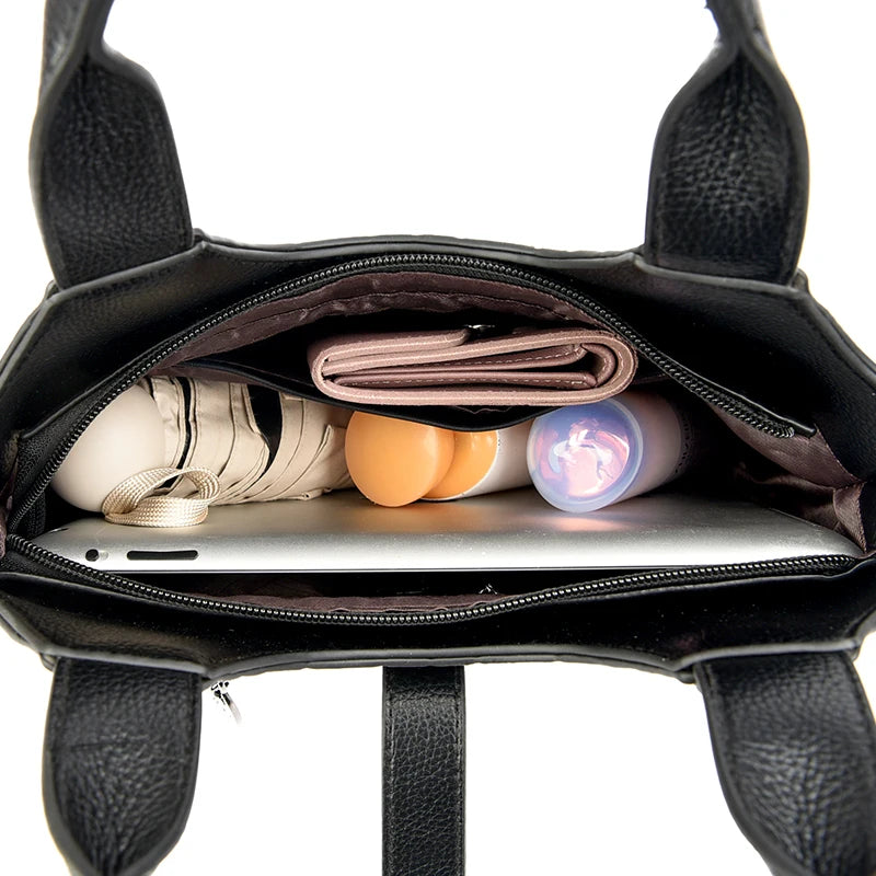 Borsa da donna di nuova tendenza 2024 in pelle morbida di alta qualità Borsa a tracolla da donna Bolsas Tinta unita Retrò Borsa a mano da donna Sac